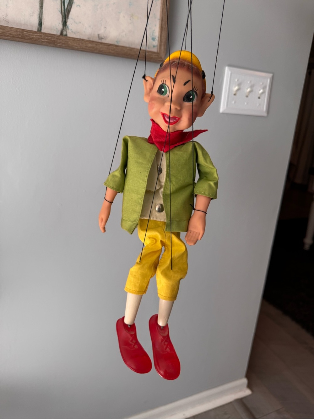 Vintage Hazelle Inc. Tyrolean Boy Marionette – Airplane Control Puppet - Picture 3 of 14